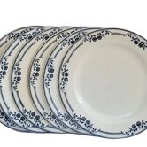 Lot de 6 assiettes plates Salins Modèle Saussure A.B. Terre de Fer