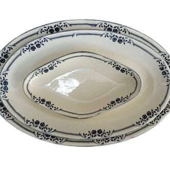 Set of 3 oval dishes Salins, iron earth