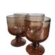 Amber glass foot glasses