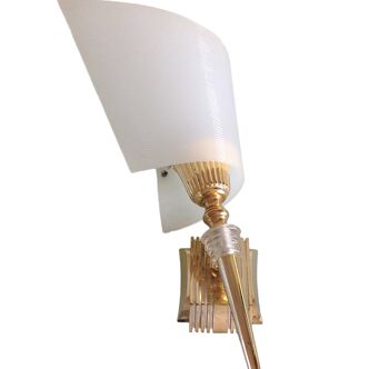 White / vintage perspex wall lamp 50s-60s