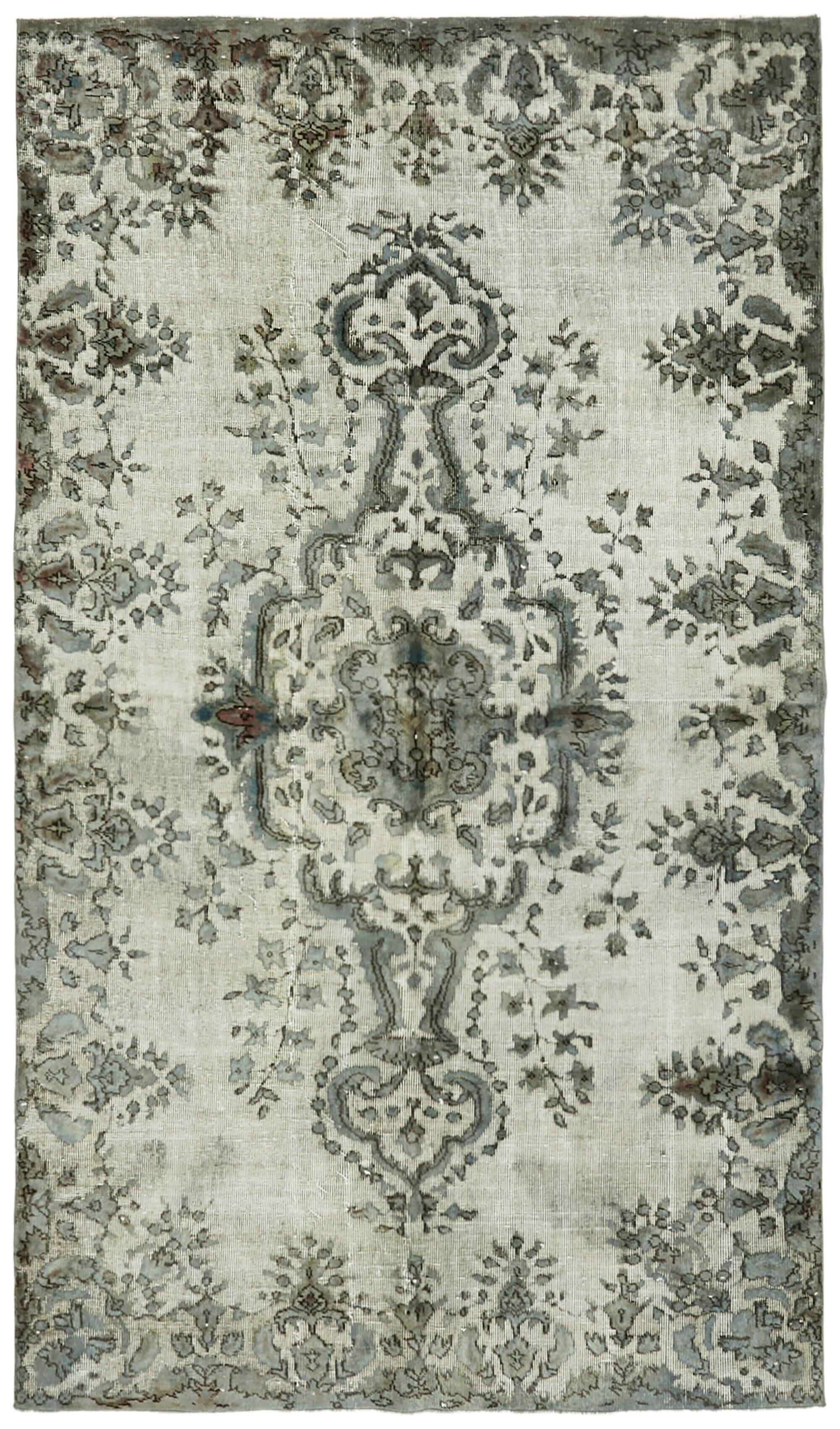 Hand-Knotted antique turkish 1970s, grey, 168x280cm