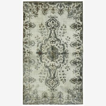 Hand-Knotted antique turkish 1970s, grey, 168x280cm