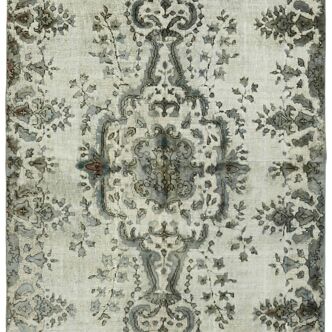 Hand-Knotted antique turkish 1970s, grey, 168x280cm