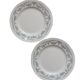 2 Louis XVI style ironstone dessert plates by U&C Sarreguemines