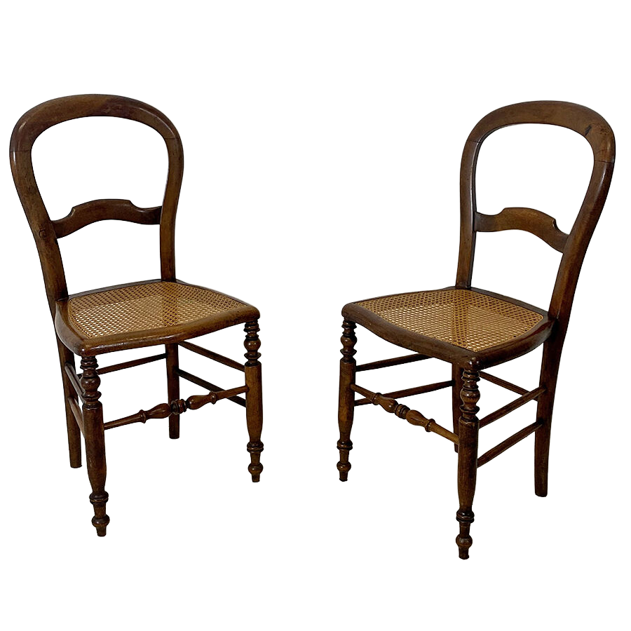 Pair of Louis Philippe canned chairs
