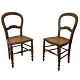 Pair of Louis Philippe canned chairs