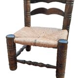 Chaise basse campagnarde