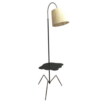 Lampadaire tripode avec tablette