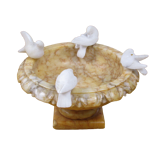 Alabaster bird bath