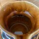 Large vintage brown caramel ceramic jug - Sarreguemines Model