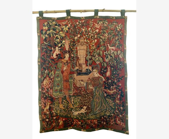 Tapisserie « Le Roman de la Rose » par Anne Roland Aknin 1985