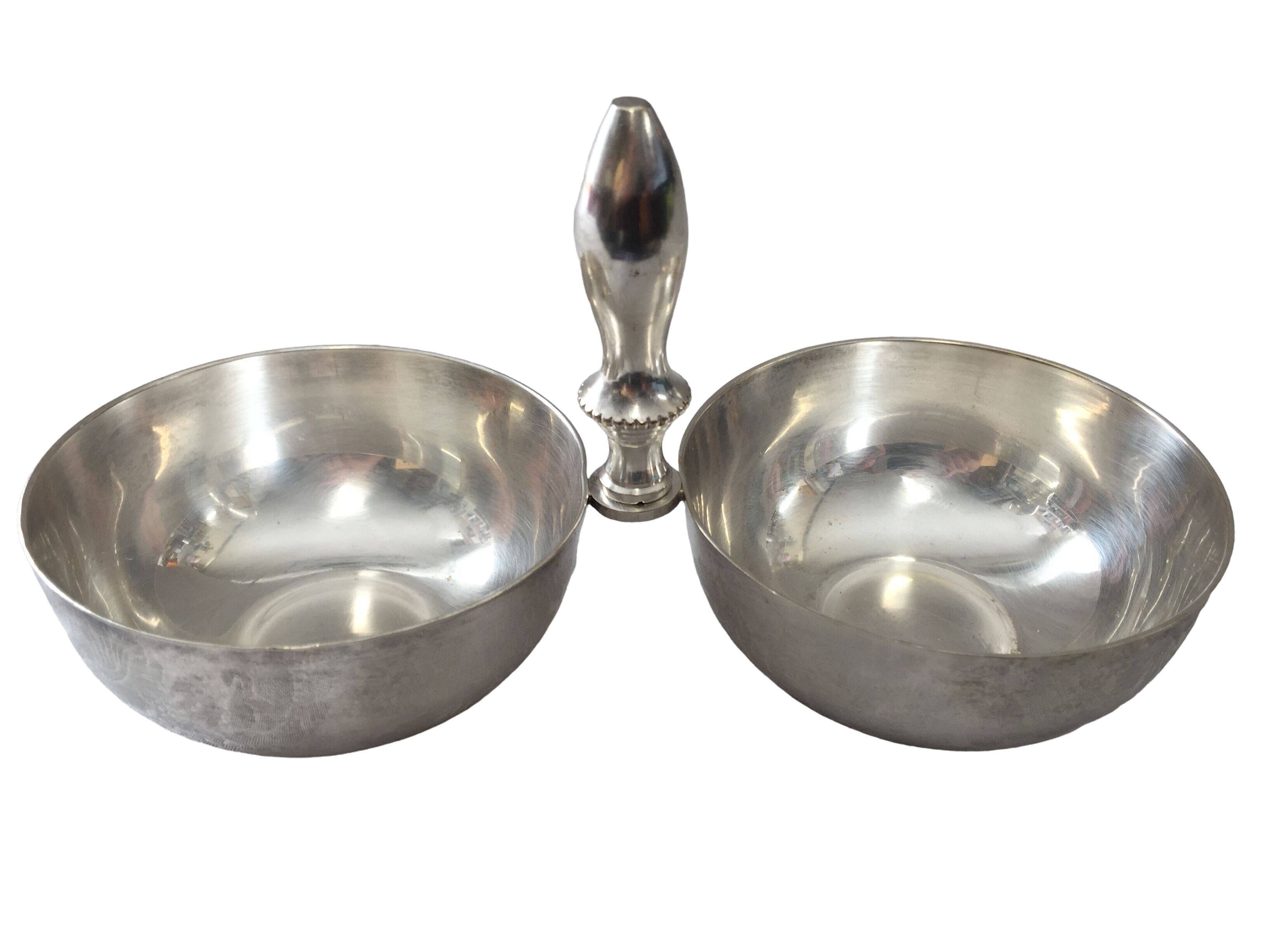 Old cups salter servant rinse-fingers silver bronze