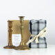 2 candle holders and 2 tea towels — All fire all flame #67
