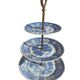 Serviteur 3 plateaux villeroy & boch burgenland de couleur bleu