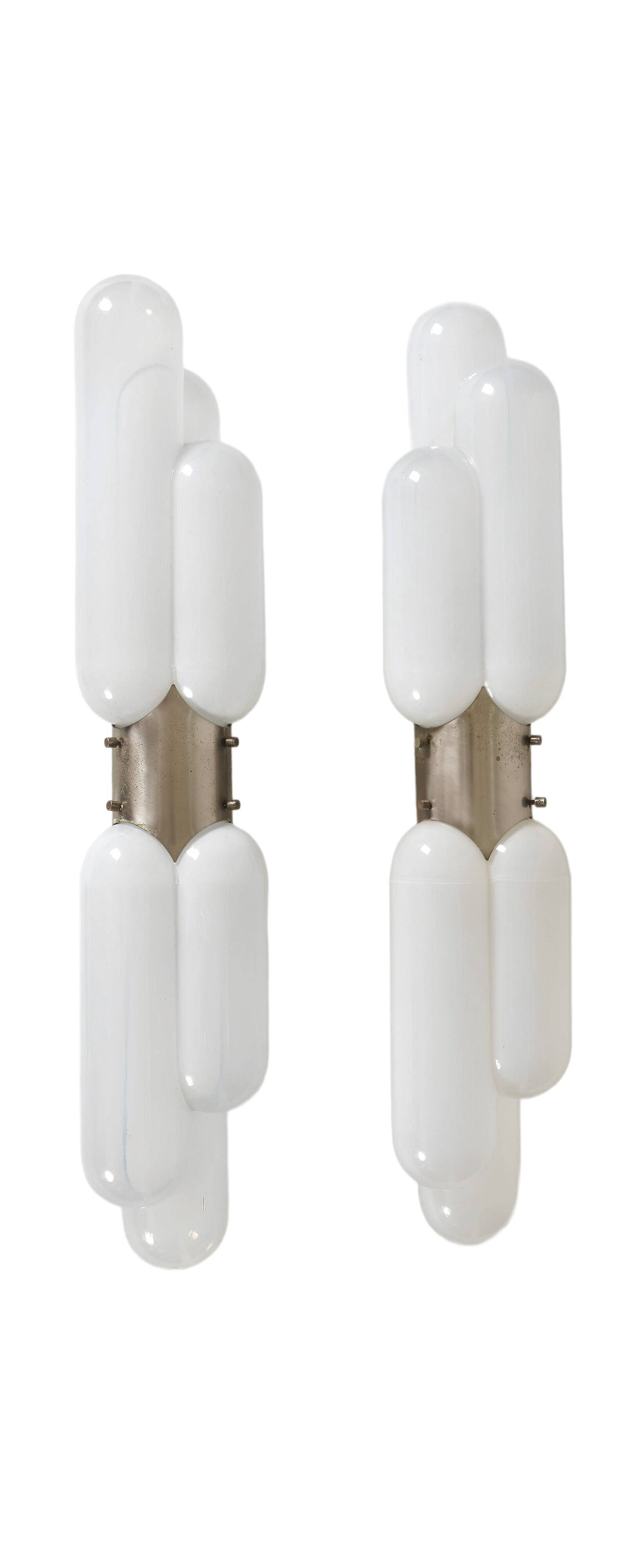 Pair of Carlo Nason wall lamps for Mazzega 1970