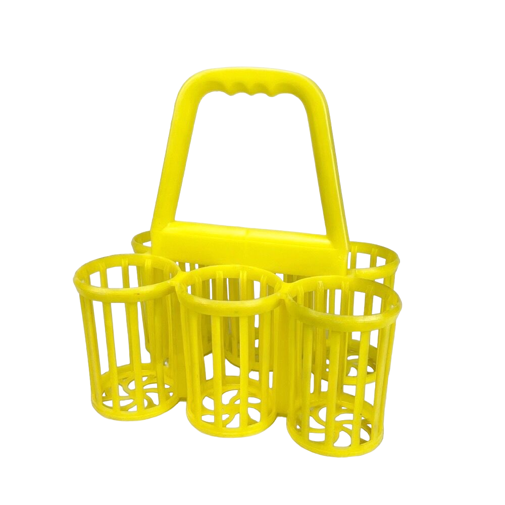 Vintage yellow bottle holders