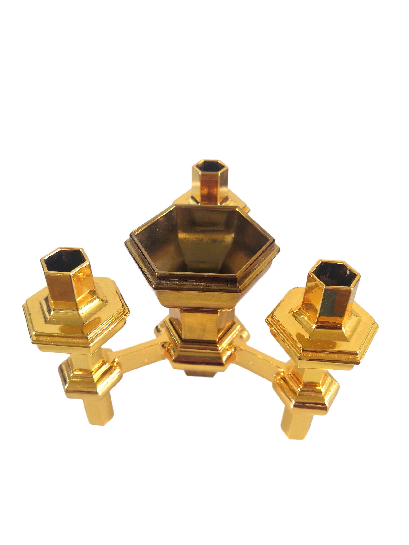 Gilded candle holders 4 candles, 70s