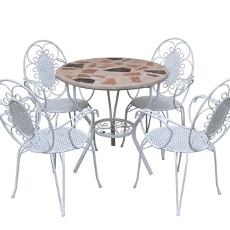 Garden furniture 50s terrazzo table, Menorca