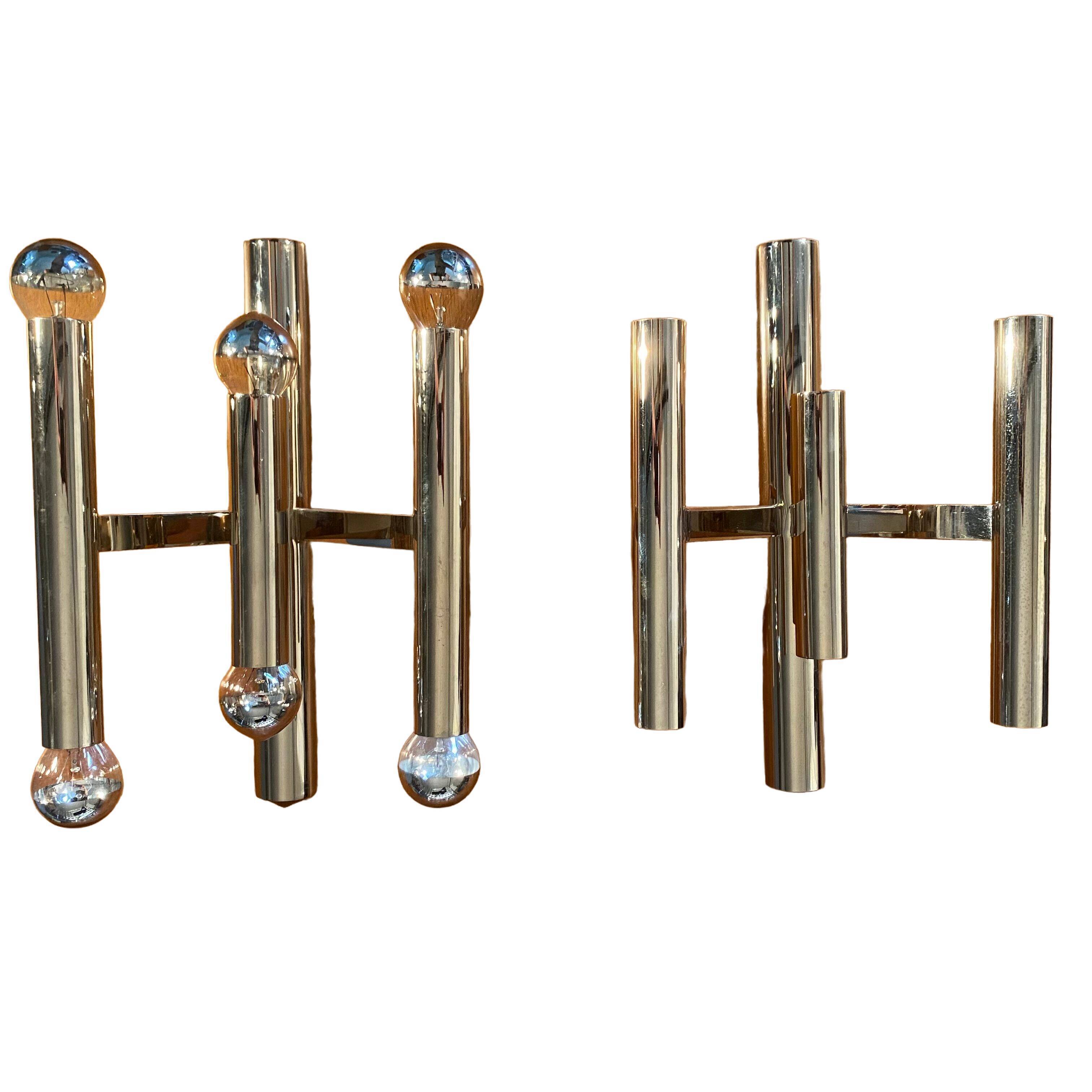 Pair of wall lamps 6 fires from Sciolari 1970