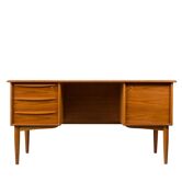 Mid-Century Danish Modern Desk Teak by Svend Madsen for Falster, 1970s