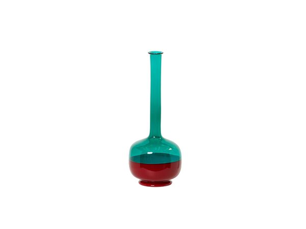 Bouteille verre Murano de Gio Ponti pour Venini Marandiana 1960