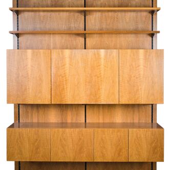 Mid-Century Modular Wall Shelving System in Walnut from Sparrings, 1960s