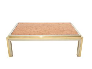 Table basse chrome laiton