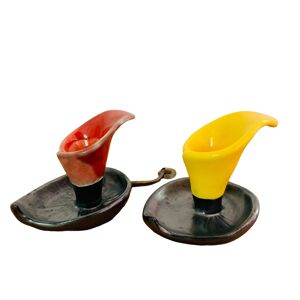Paire de bougeoirs en