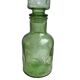 Decanter in green bubbled glass 70s