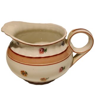 Pot à lait porcelaine de Limoges B&C décor floral
