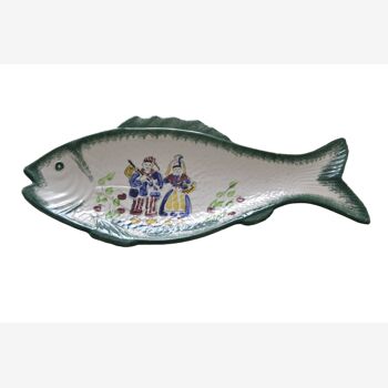 Fish dish in Pornic earthenware Henriot style