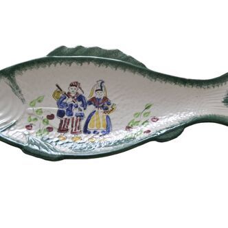 Fish dish in Pornic earthenware Henriot style