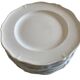 Set 10 plates with godrons in English iron earth 1950