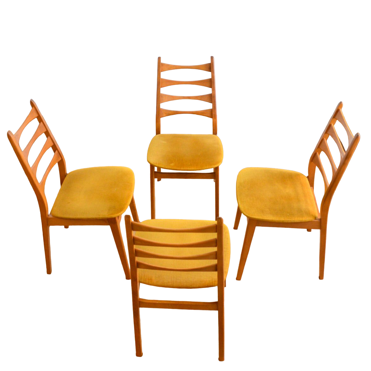 Suite de 4 chaises scandinave 1960s