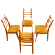 Suite de 4 chaises scandinave 1960s