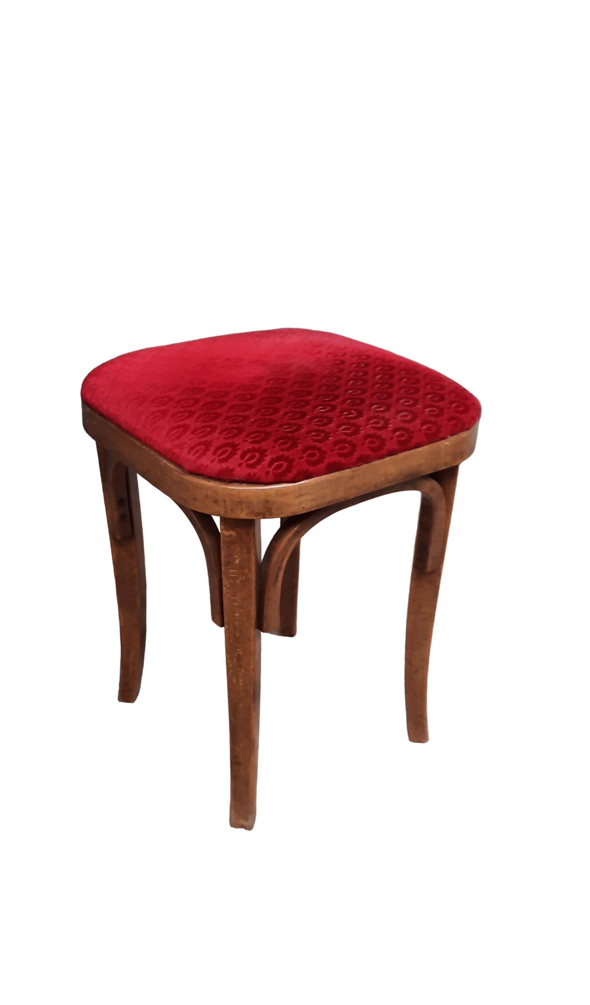 Curved wooden stool