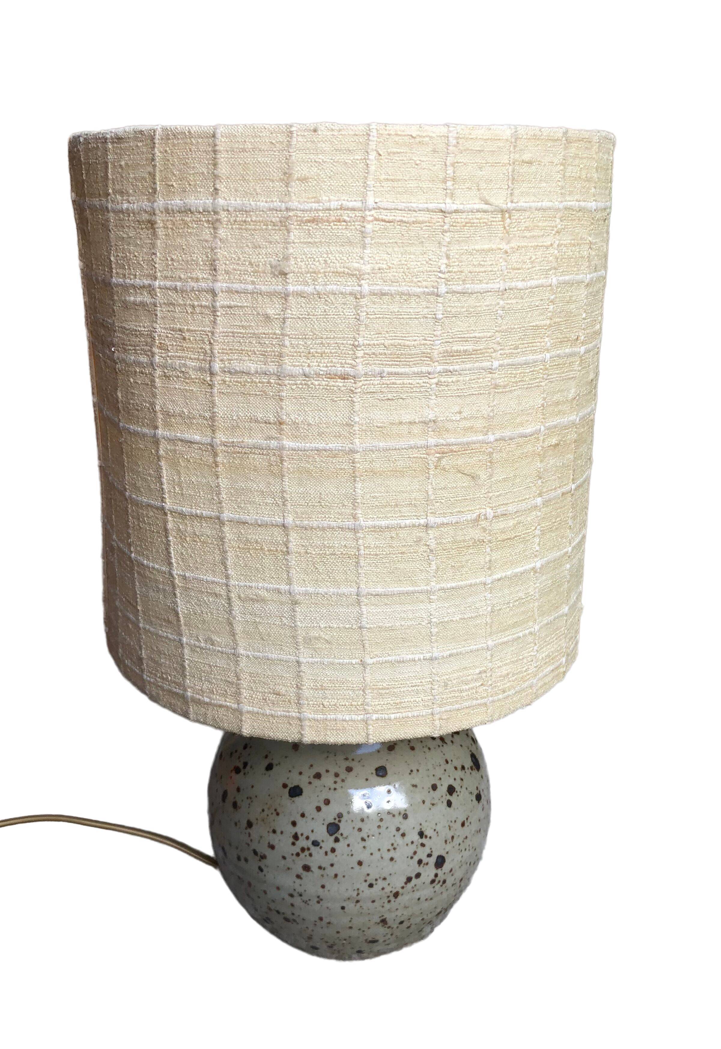 Ceramic table lamp and fabrics