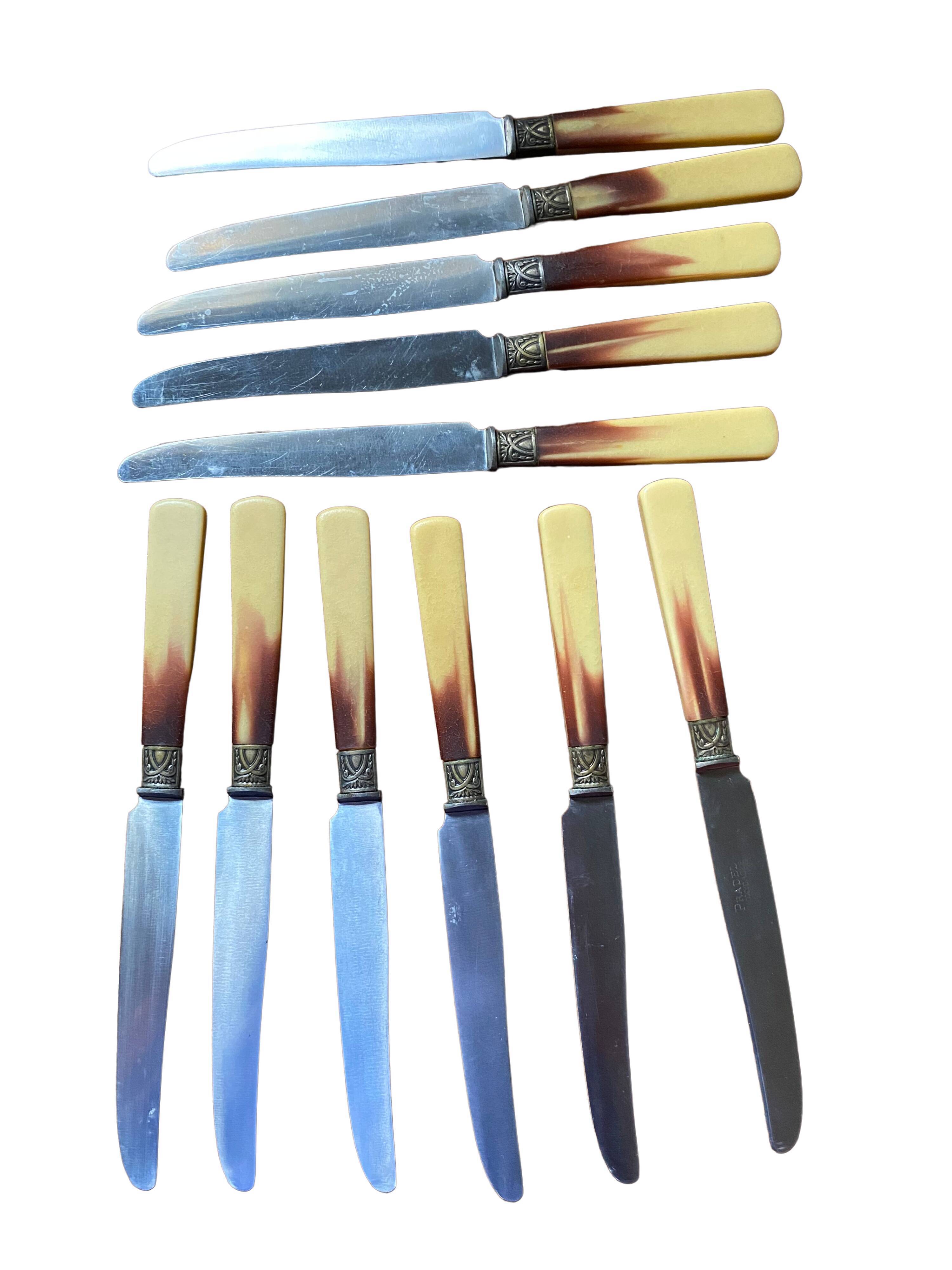 11 Pradel knives art deco style