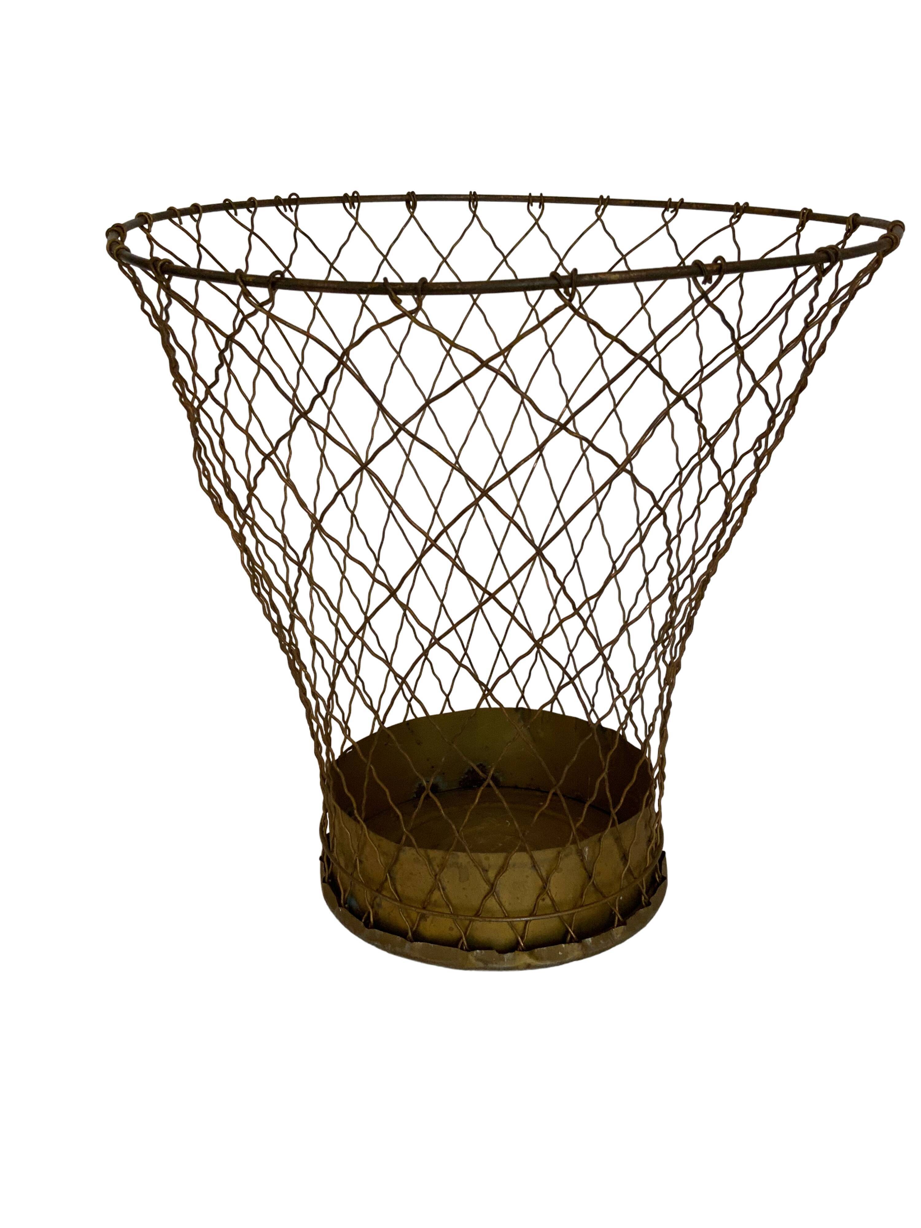 Brass paper basket