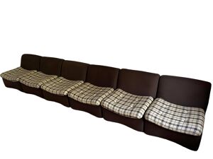 Lot 6 fauteuils tissu en polystyrène