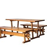 Dining set of 3 in solid oregon pine