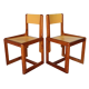 Pair of vintage chairs by André Sornay in wood 1960