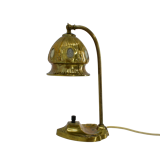 Brass Glass Vintage Table Lamp Style Vienna Secession, 1930s, Austria