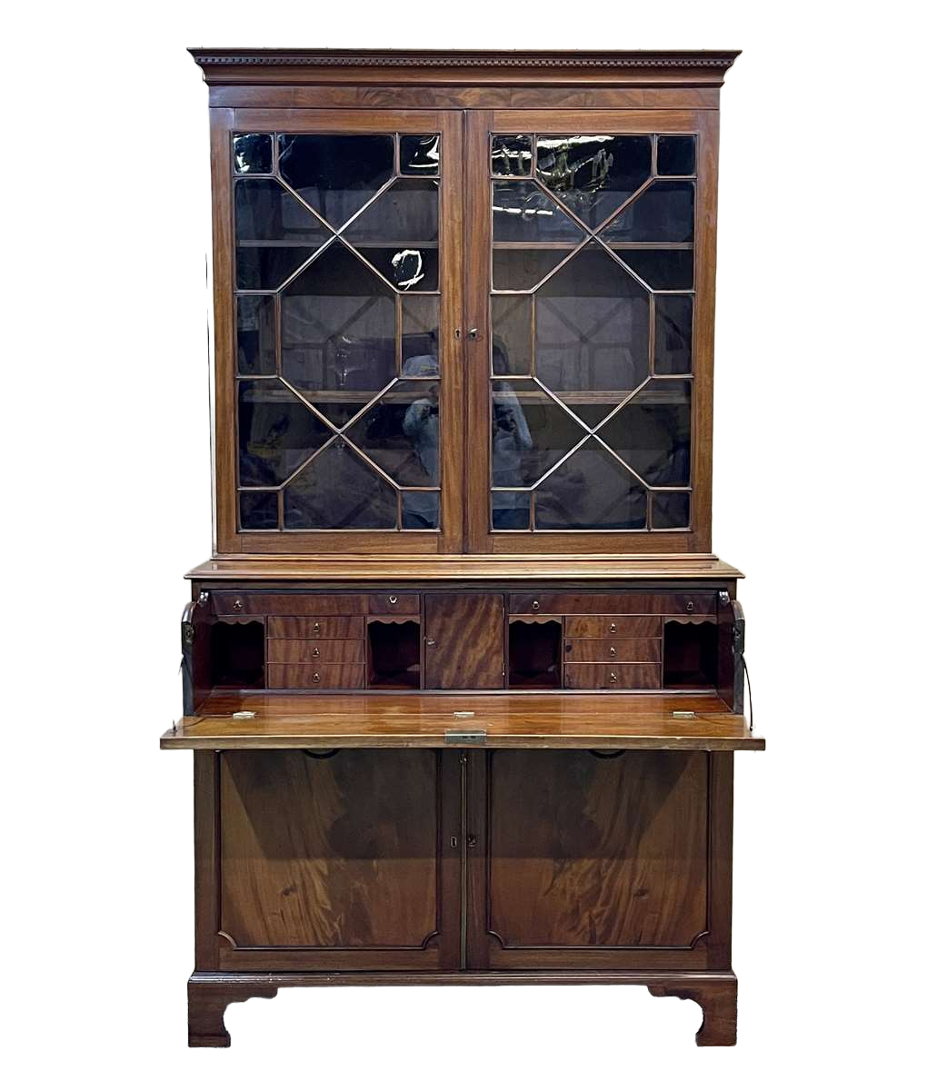 Nineteenth-century English mahogany scriban