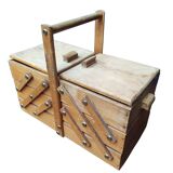 Sewing box worker wood seamstress