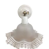 Tulip wall lamp glass collar and porcelain base