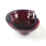 Bullicante murano ashtray with gold flecks inclusions, italy, 1960s