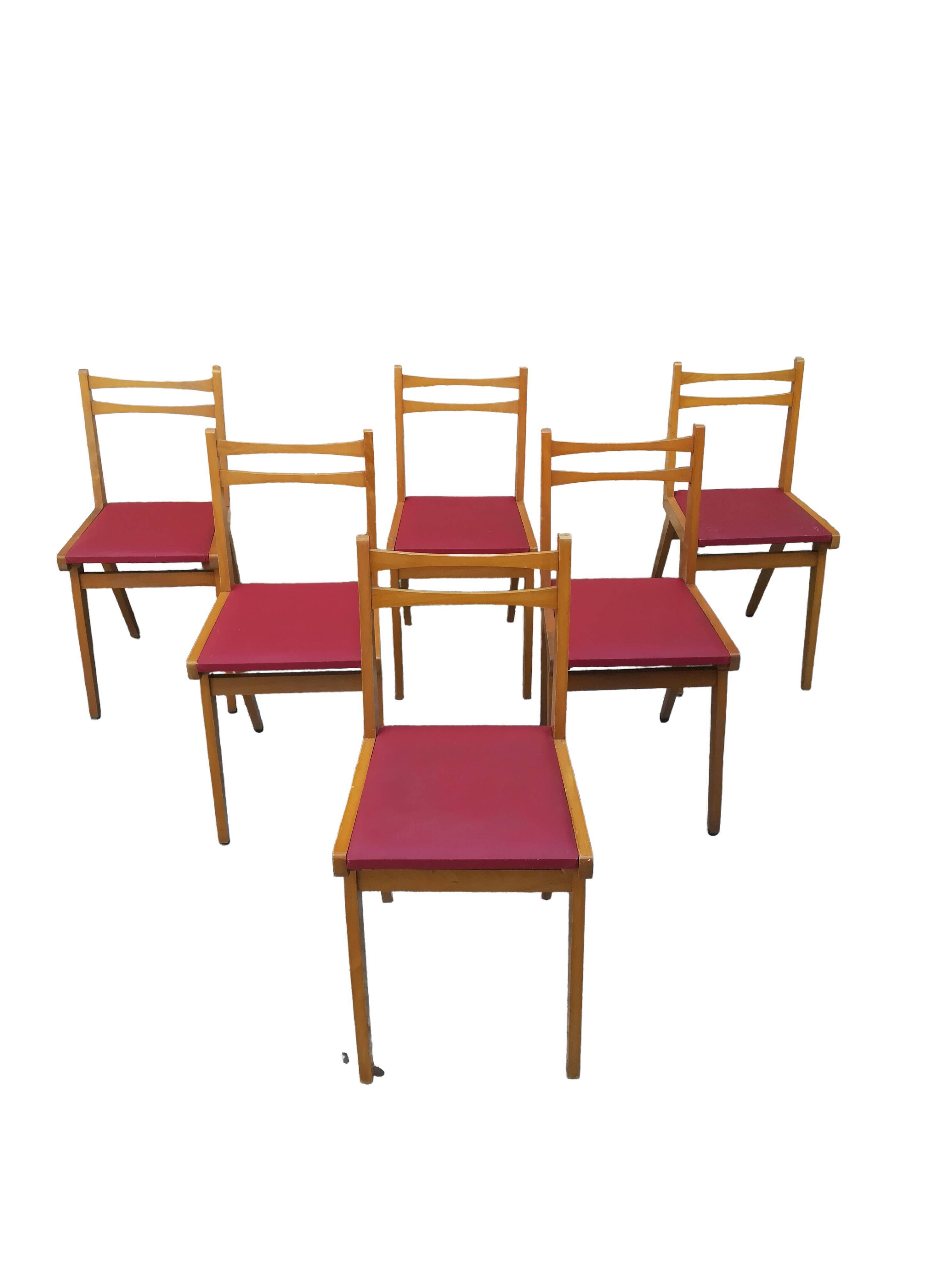 Six vintage chairs