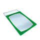 Green barber mirror