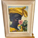 Portrait of a woman with a rose